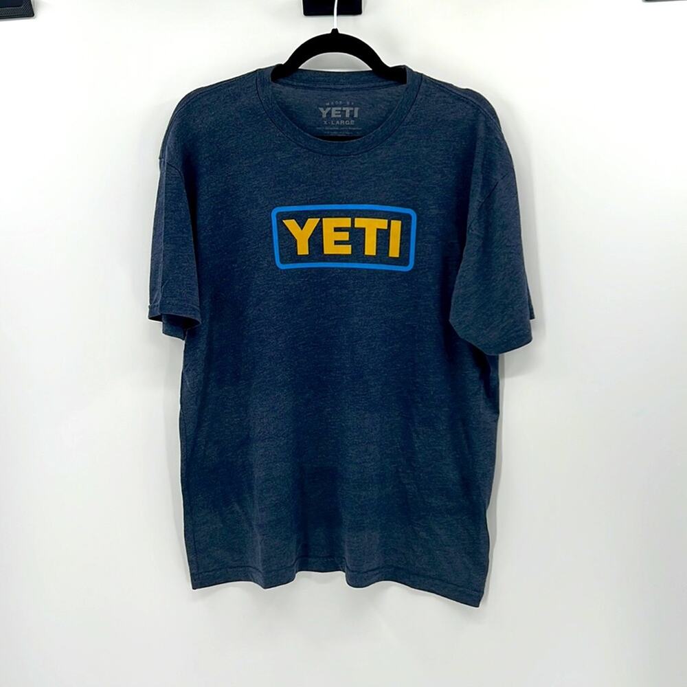 Yeti Men's Short Sleeve T-Shirt - Blue/Yellow - XL